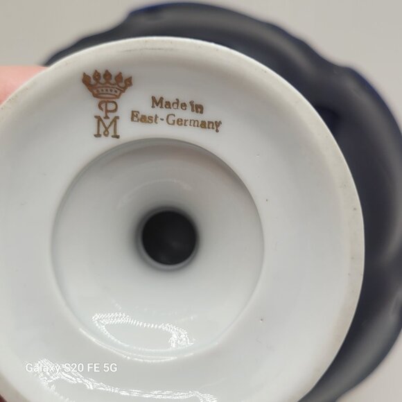 Vintage Jlmenau Graf Von Henneberg Porcelain Pedestal Compote Candy Nut Dish - Picture 7 of 13